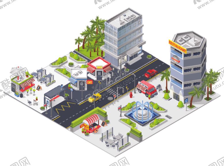 编号：79597509212339571493【酷图网】源文件下载-等距视角素材