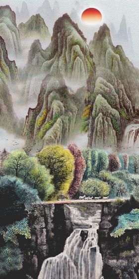 国画山水装饰画