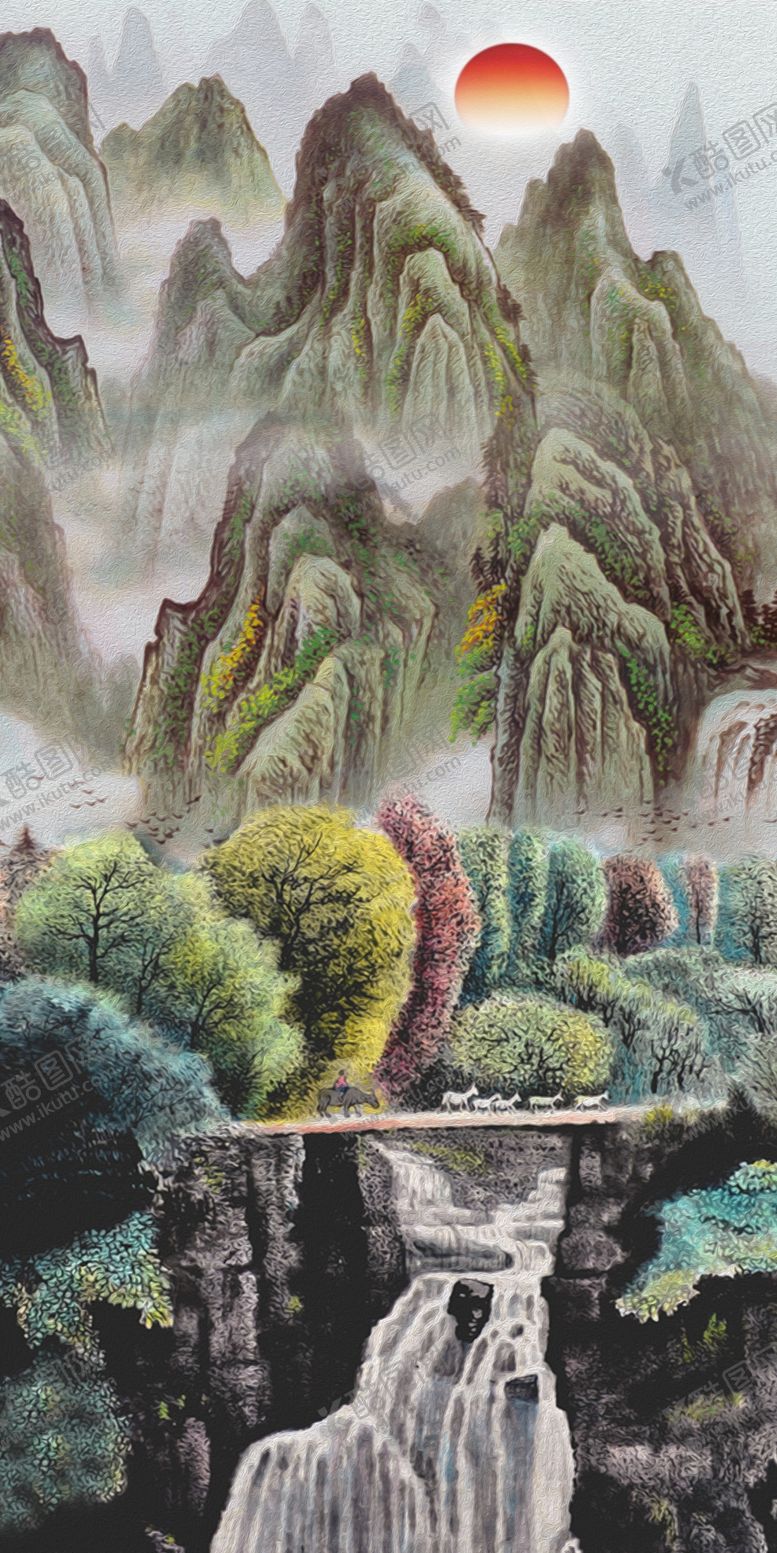 编号：73583706232115074206【酷图网】源文件下载-国画山水装饰画