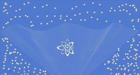 蓝底白色科技星球扇形线状素材