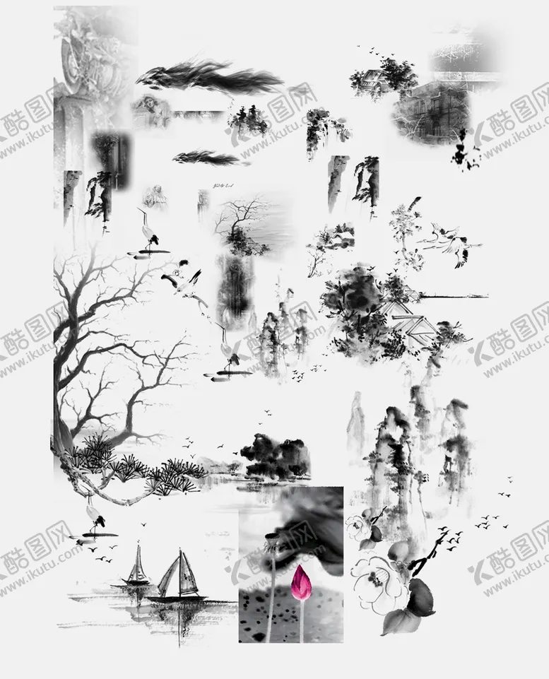 编号：20973509240657523820【酷图网】源文件下载-水墨元素
