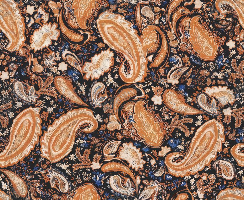 编号：76133203312152553166【酷图网】源文件下载-复古佩斯利花纹图案