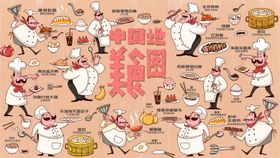 中国美食小吃地图图谱插画