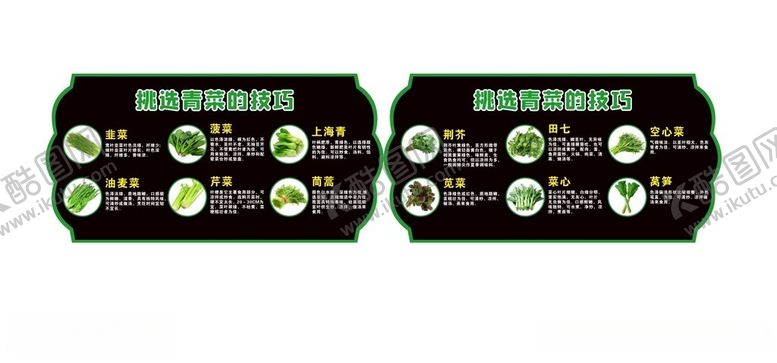 编号：85698012110245112112【酷图网】源文件下载-挑选青菜的技巧正反面异形吊牌