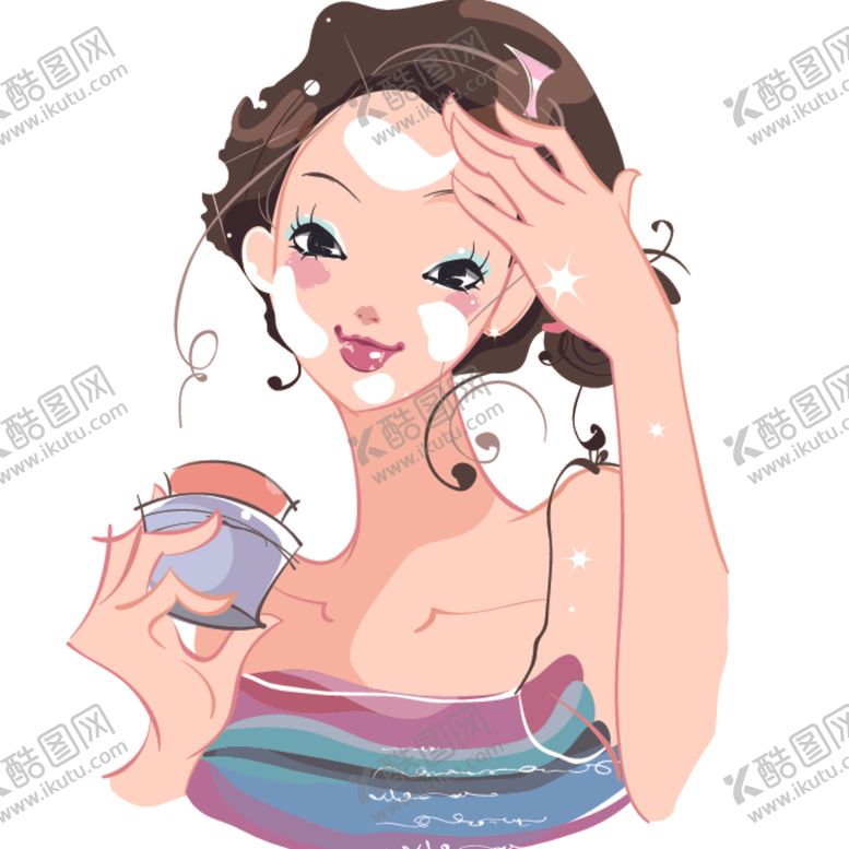 编号：47385706280208449415【酷图网】源文件下载-护肤的女孩