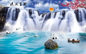 风景背景墙