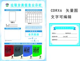 垃圾分类信息公示栏矢量海报