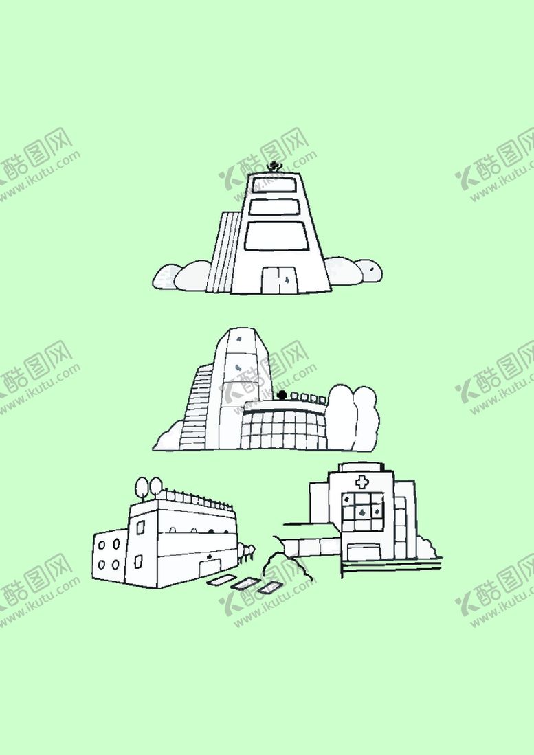 编号：68851501250537105574【酷图网】源文件下载-简笔画建筑