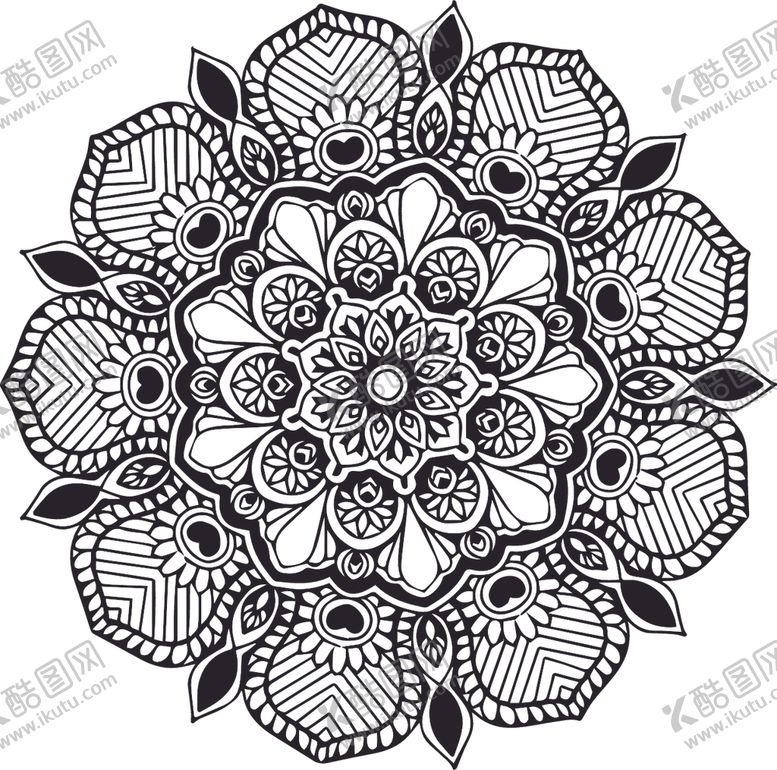 编号：51475409091741536912【酷图网】源文件下载-曼陀罗花纹