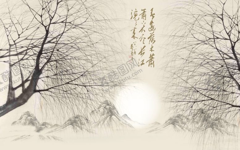 编号：32437706302107304172【酷图网】源文件下载-森林树枝背景墙