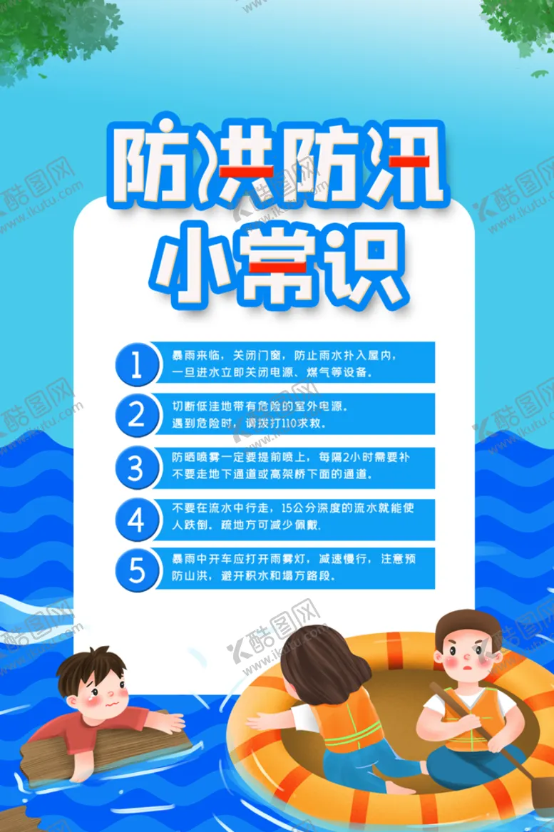 编号：56686511170121224930【酷图网】源文件下载-防洪防汛 预防自然灾害展板海报