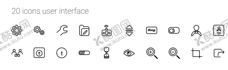 编号：45742210150452248711【酷图网】源文件下载-线性办公图标