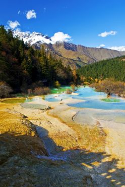 九寨沟五彩池风景山水风光