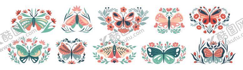 编号：32179104040014062457【酷图网】源文件下载-手绘蝴蝶图案