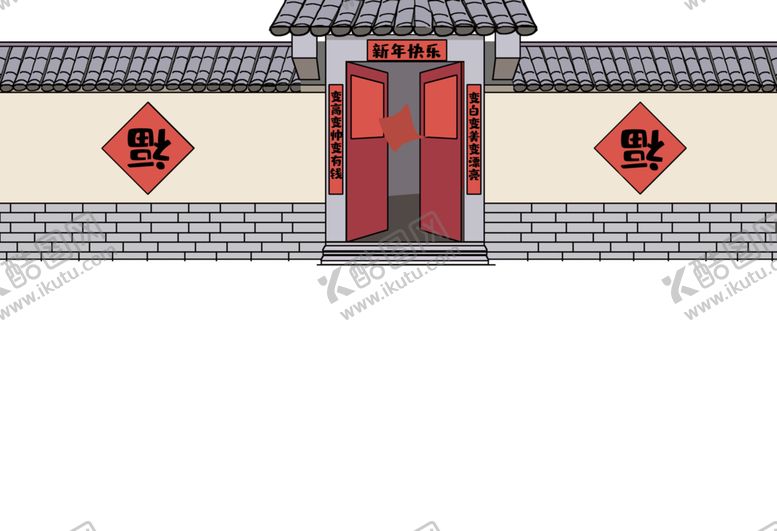 编号：14266306260116291696【酷图网】源文件下载-手绘古建筑