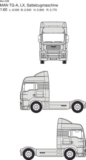手绘货运汽车
