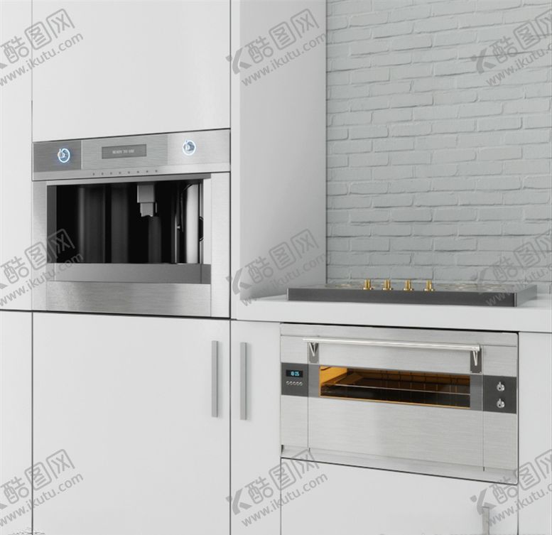 编号：59183210011914251525【酷图网】源文件下载-C4D模型吸油烟机灶台橱柜