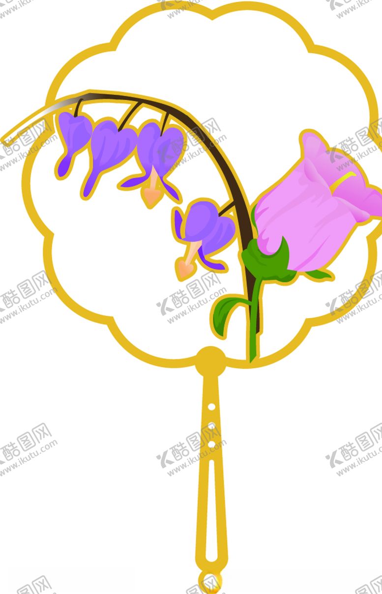 编号：25981005150930421278【酷图网】源文件下载-喇叭花团扇书签
