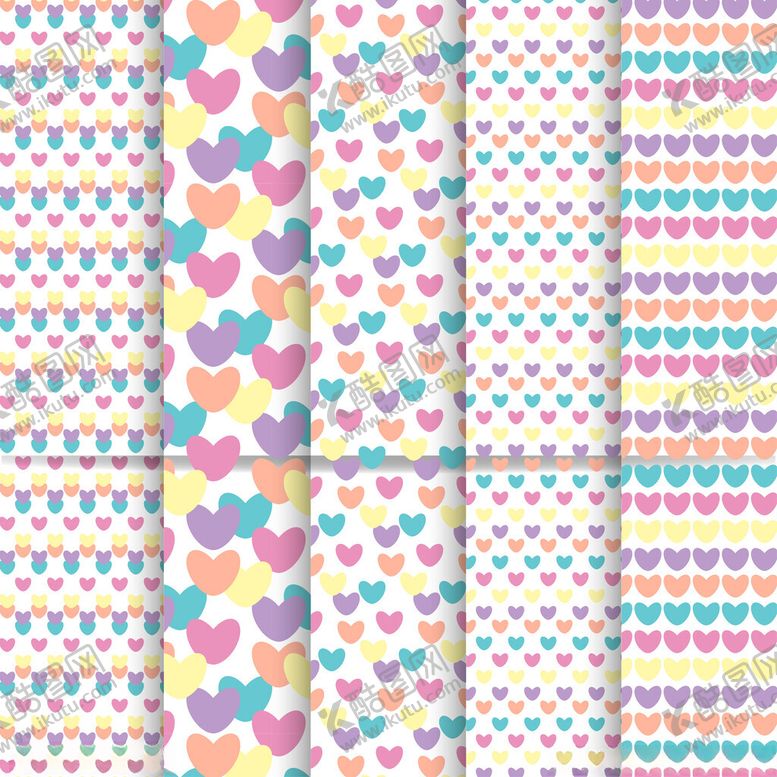 编号：81402711021415302432【酷图网】源文件下载-心形图案无缝背景