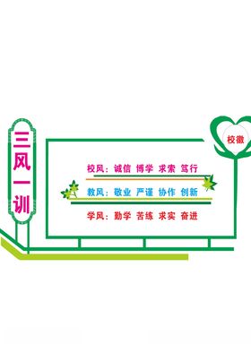学校三风一训展板