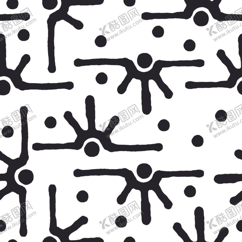 编号：14595509161506425777【酷图网】源文件下载-手绘黑白图案