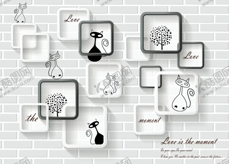 编号：73647909230332001650【酷图网】源文件下载-精简背景墙