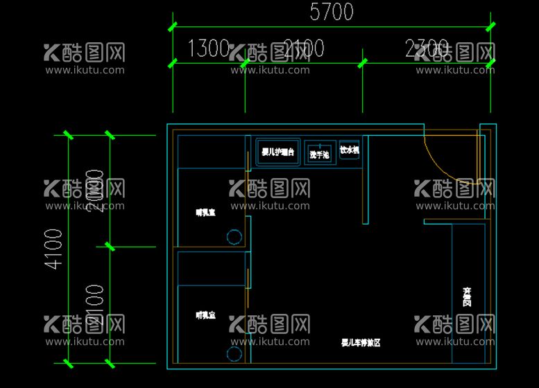 编号：95435311130125221356【酷图网】源文件下载-母婴室平面方案设计