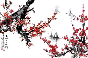 中国风梅花