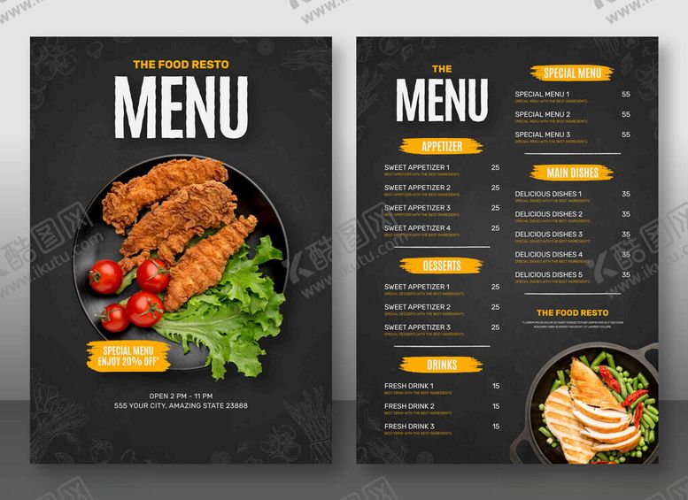 编号：75753510152141069100【酷图网】源文件下载-美食菜单