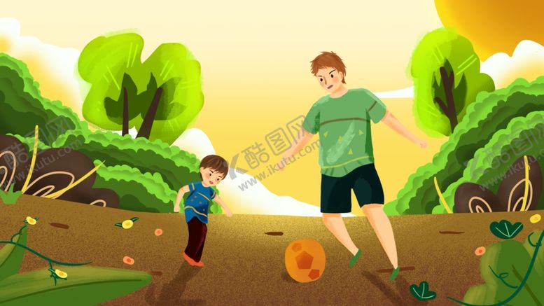 编号：94940310041546556104【酷图网】源文件下载-父亲节插画