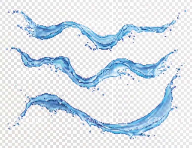 编号：57815312021845345815【酷图网】源文件下载-水溅水花水元素矢量图图片