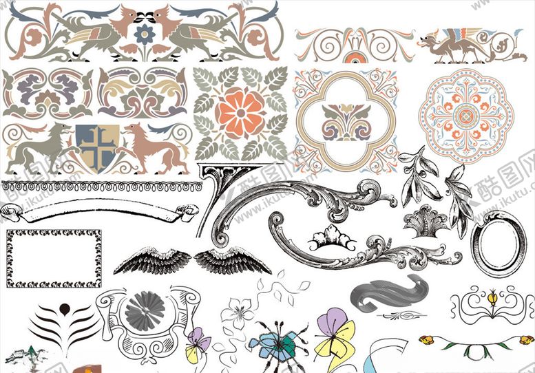 编号：38916109290409547024【酷图网】源文件下载-边框花边角花花纹