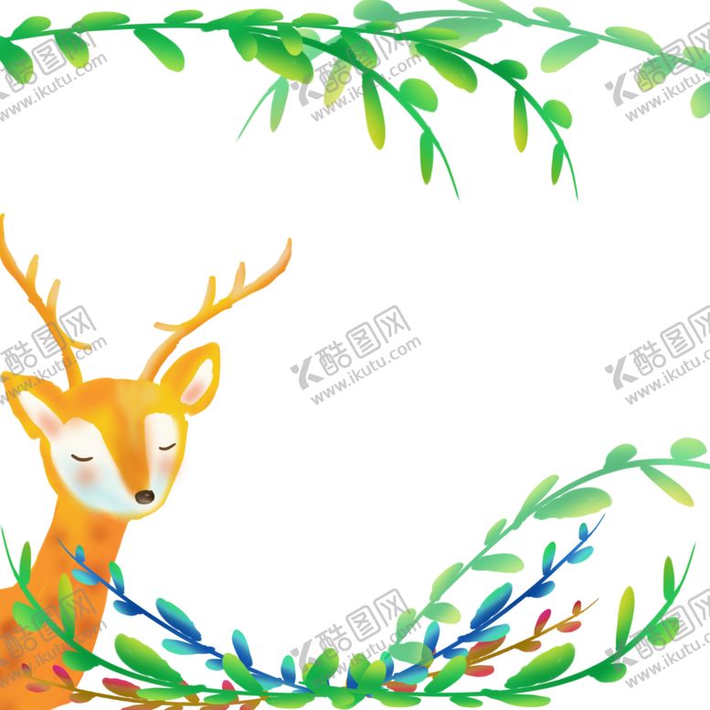编号：86004305101231424403【酷图网】源文件下载-卡通长颈鹿
