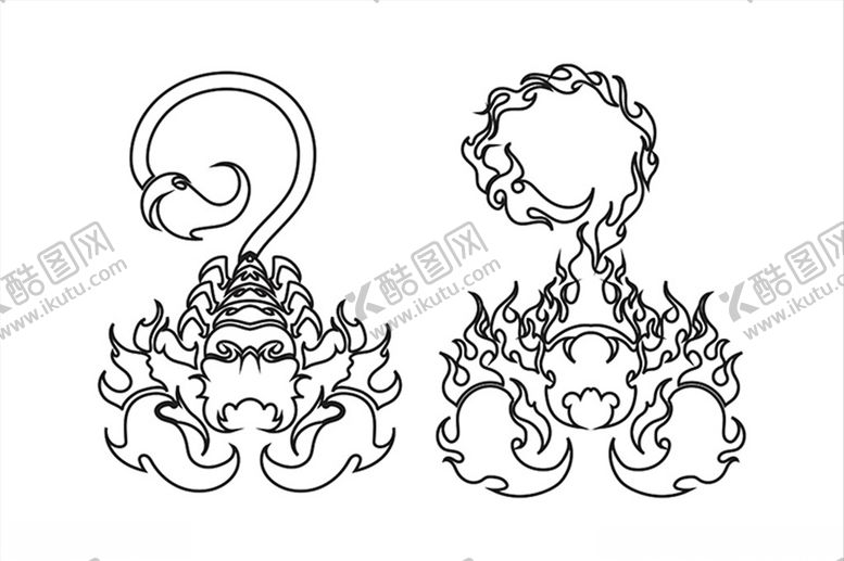 编号：24345710131412242281【酷图网】源文件下载-卡通蝎子龙虾钳子印花底纹图案天