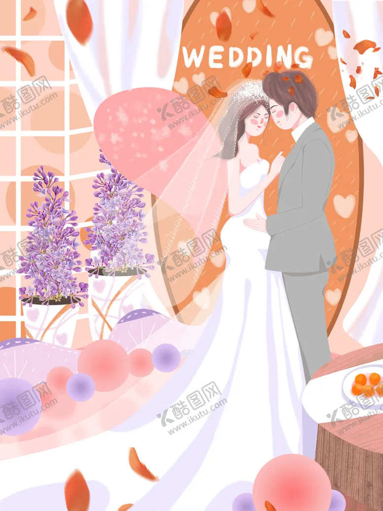 编号：13686310231218102296【酷图网】源文件下载-结婚插图海报