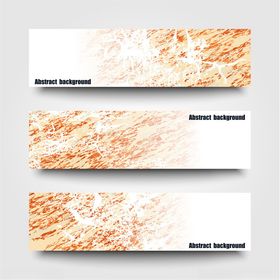 橙色动感横幅设计素材