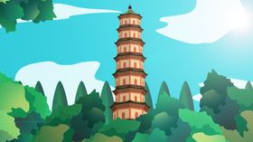 中国风建筑插画