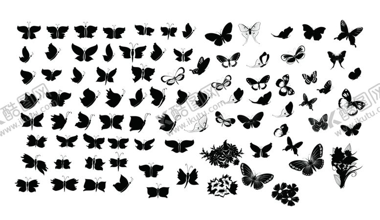 编号：56519409221910391741【酷图网】源文件下载-蝴蝶剪影