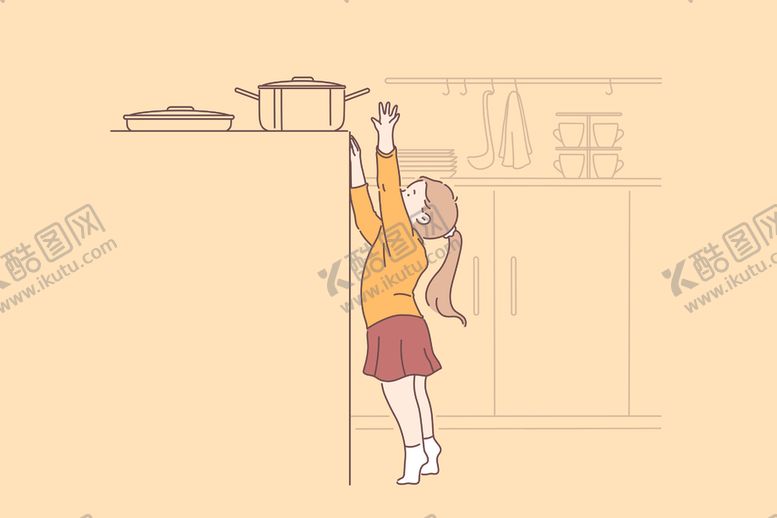 编号：84795210221357432926【酷图网】源文件下载-简约人物生活形象插画