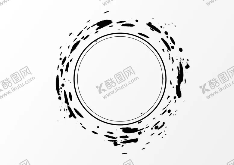编号：48577307021557471508【酷图网】源文件下载-水墨边框元素