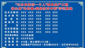 农田示范基地蓝底白字