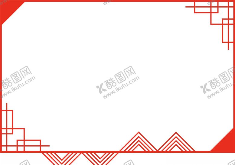 编号：35406009202324263207【酷图网】源文件下载-红色简约矢量中国风边框