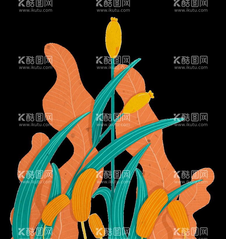 编号：43421410211652474444【酷图网】源文件下载-手绘叶子