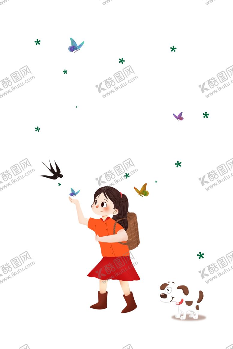 编号：88892206281434122580【酷图网】源文件下载-卡通小女孩