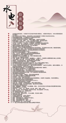 水电验收标准