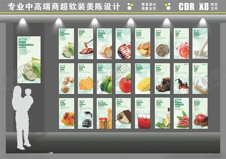 编号：17900602131519521037【酷图网】源文件下载-超市包柱画面全套