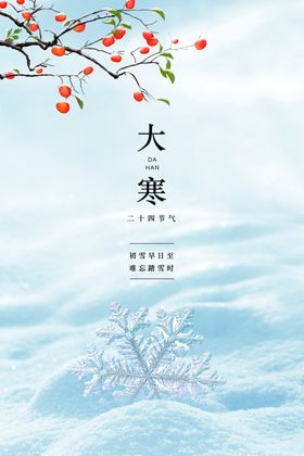 大寒海报节气节气海报二十四节气