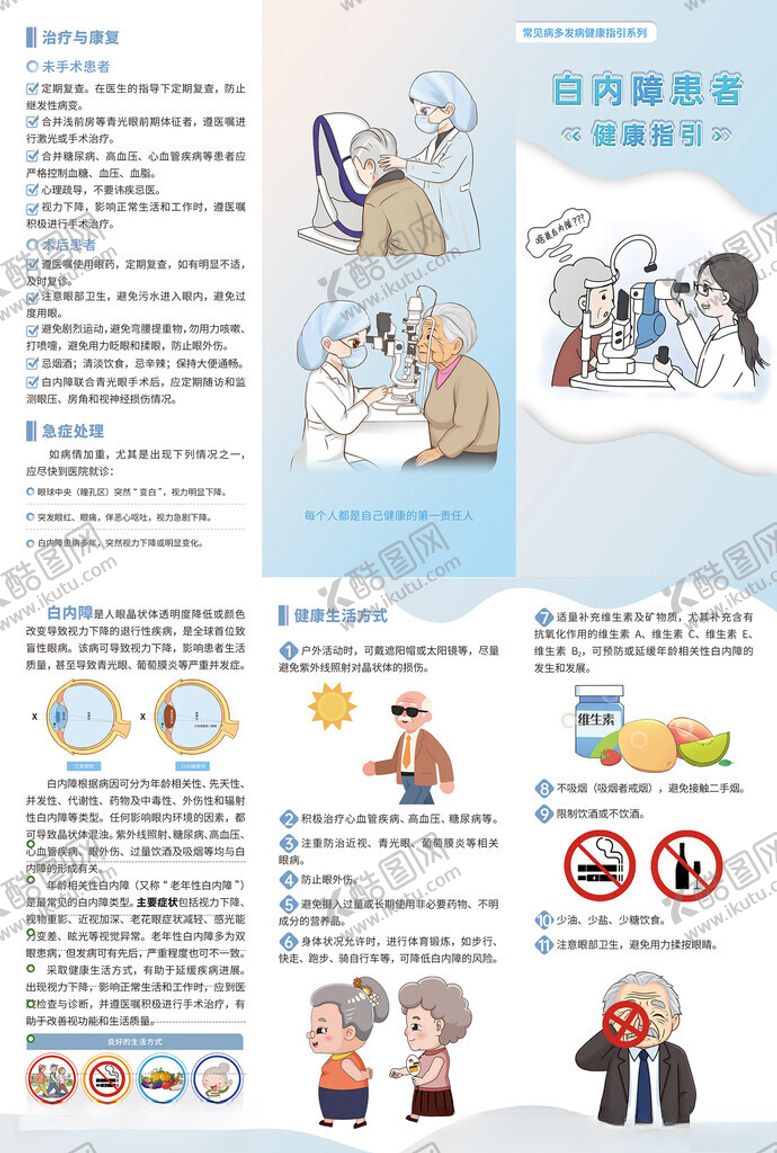 编号：55672811150105031519【酷图网】源文件下载-白内障患者健康指引三折页
