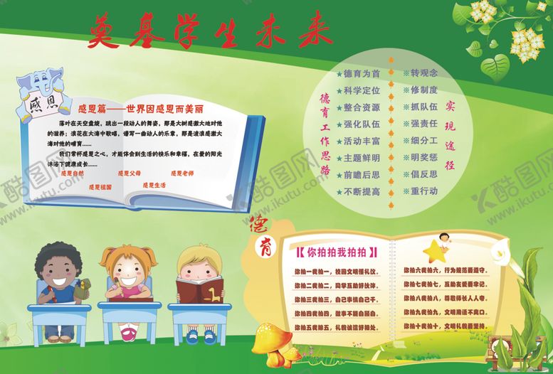 编号：45244109120649272908【酷图网】源文件下载-推进素质教育德育展板