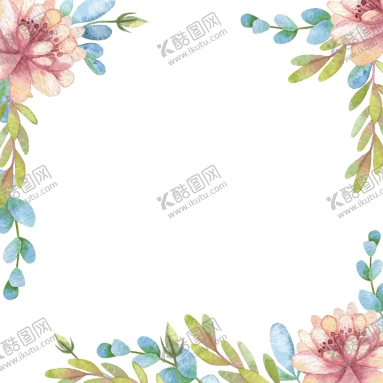 编号：64101704262045016629【酷图网】源文件下载-水彩花卉插画